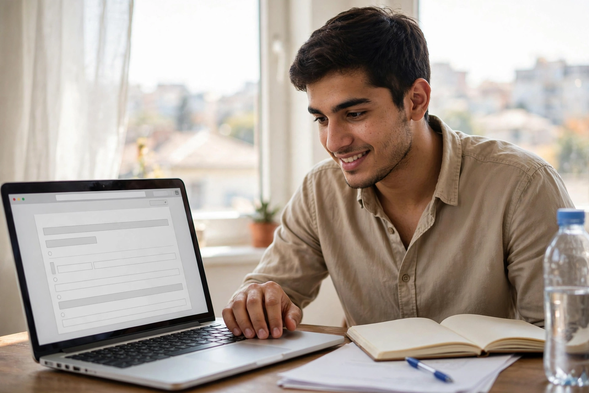 Applicant filling the PPSC online application