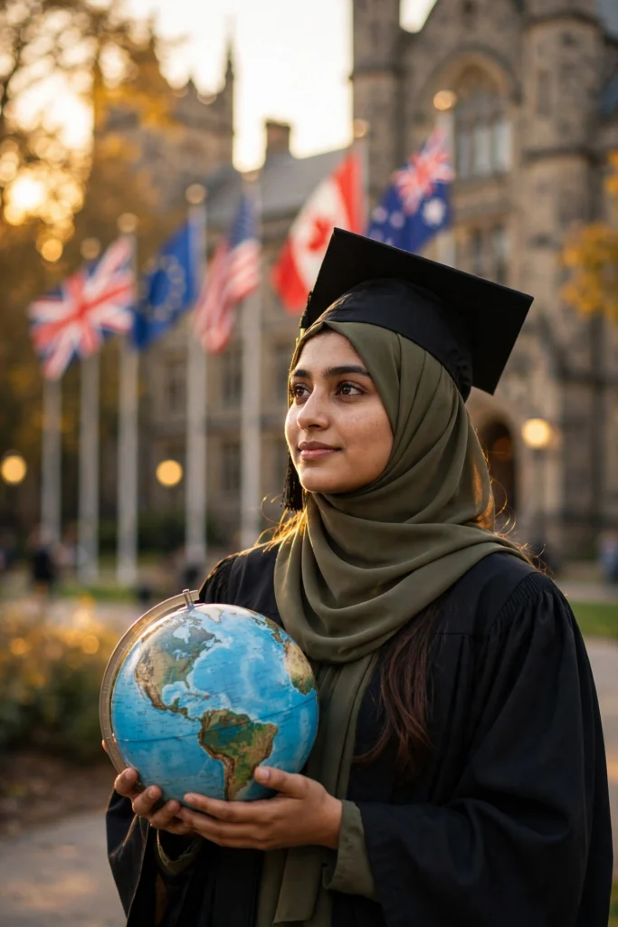 Pakistani graduate student with globe - fully funded scholarships 2026